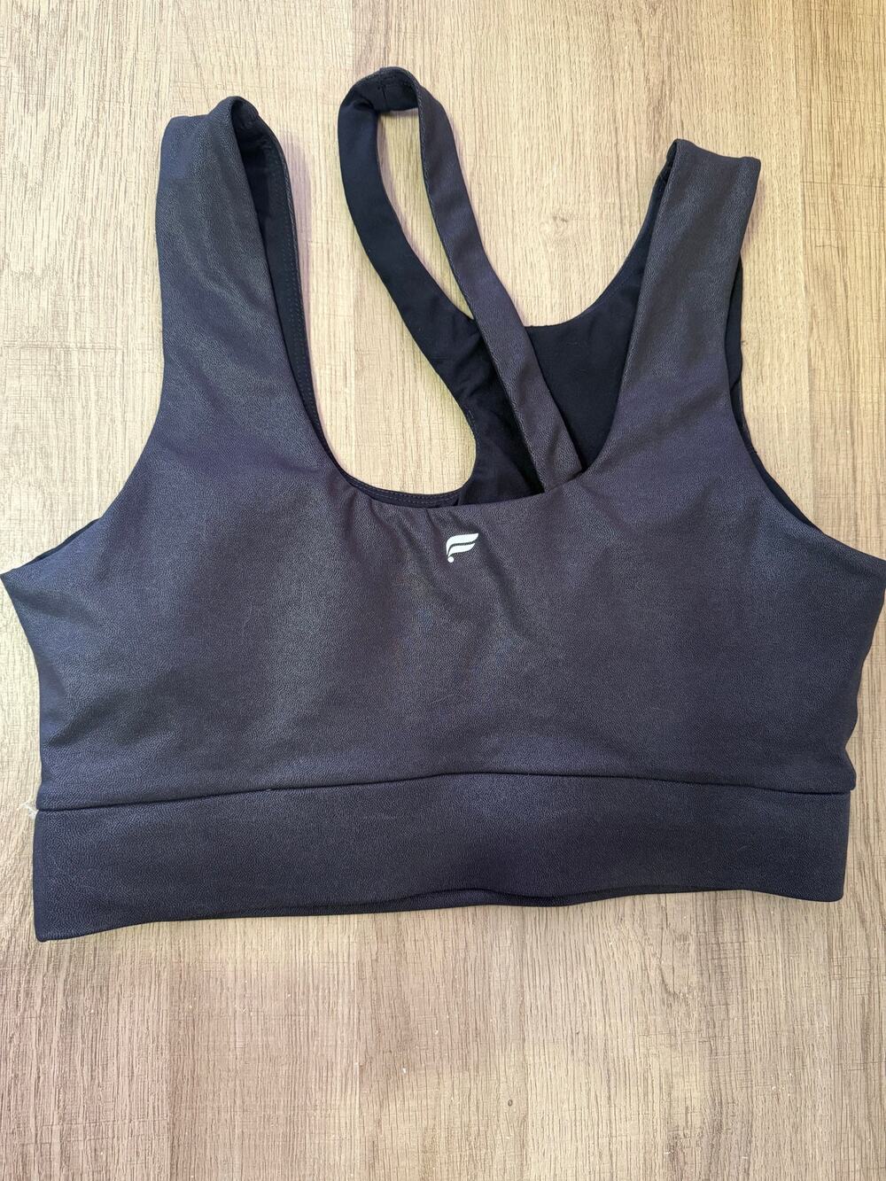 Fabletics Black Sports Bra Padded, No Wire, Women’s Sz M